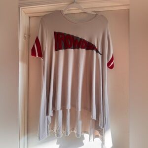 Judith March Red and White Graphic Tee